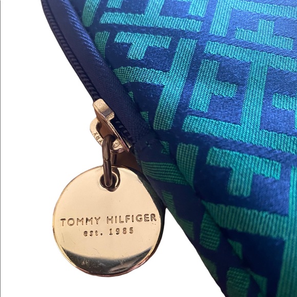 Tommy Hilfiger computer case in green & blue, good condition - Picture 3 of 5